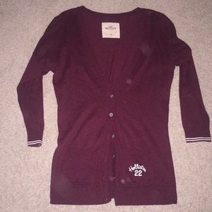 Burgundy cardigan